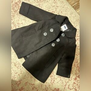 Old Navy Black Peacoat 12-18Months